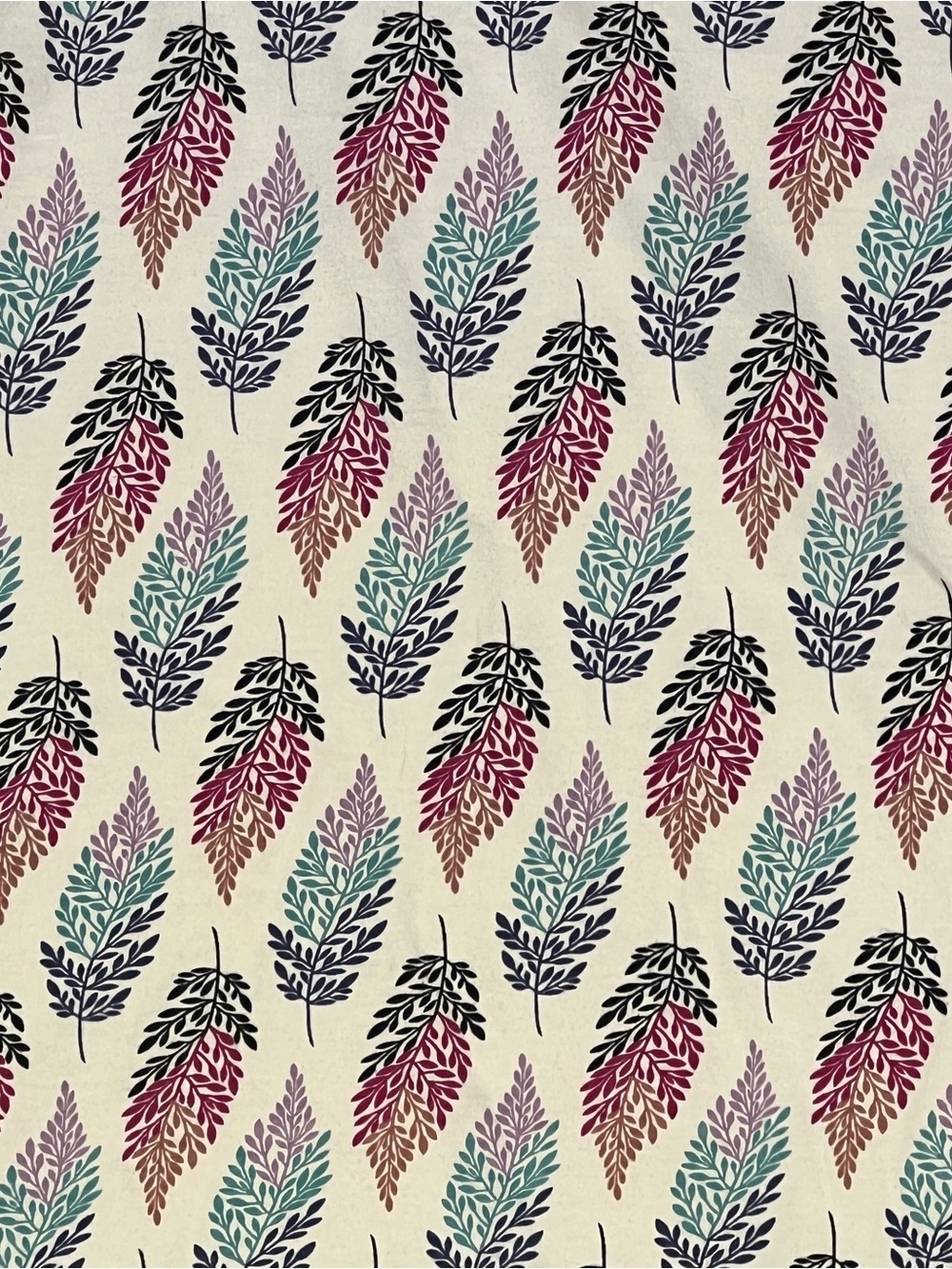 EFFIE'S HEART Split Print Bicycle Graphic Multicolor Leaf Tee Top Medium M - Picture 5 of 10